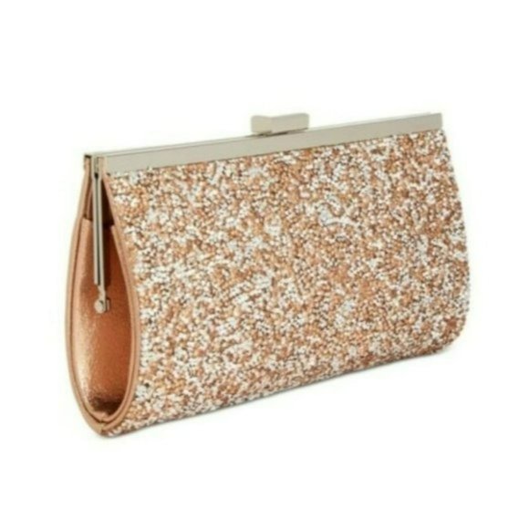 INC International Concepts Handbags - INC International Concepts Lexy Minaudiere Clutch -Rose Gold